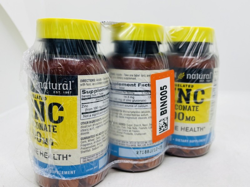 ZINC from 100mg Zinc Gluconate Prostate health 100 TABLETS MASON NATURAL PACK 3 gallery