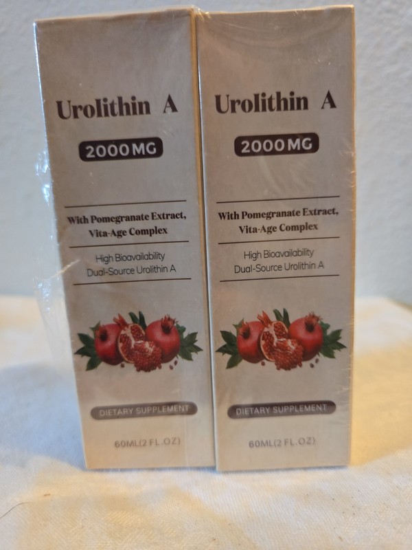 Pack of 2 – Urolithin A 2000MG Liquid Drops, Total 120 ML(4 Fl Oz)- (exp: 7/27)