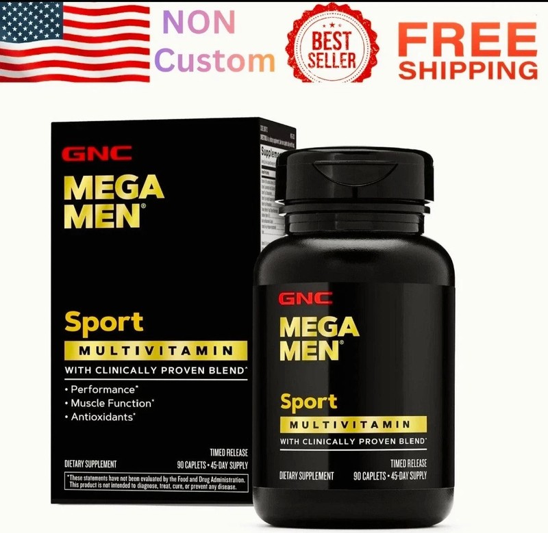 GNC Mega Men sports vitamin 180 Caplets 12/2029 free shipping