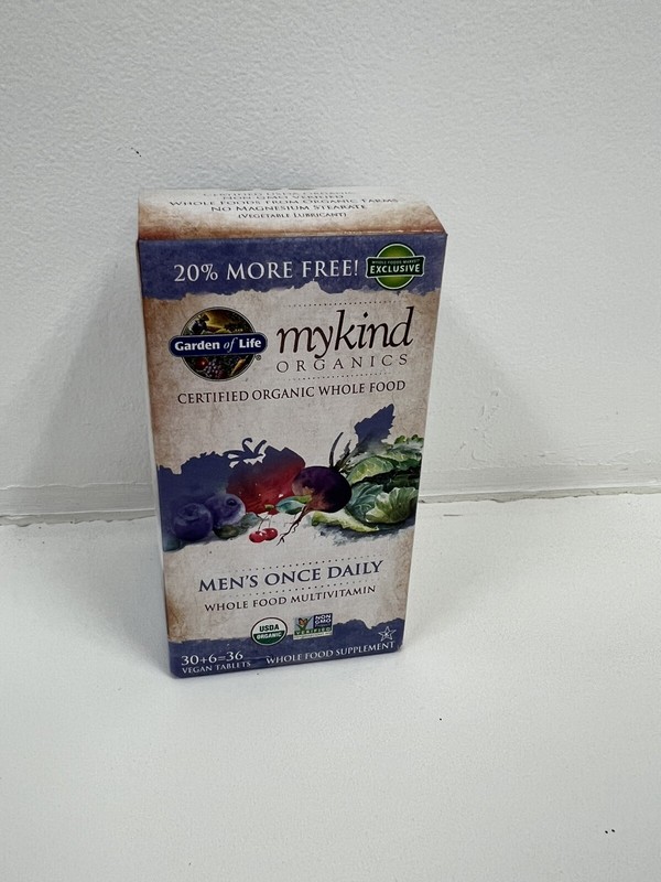 Garden of Life mykind Organics Men's Once Daily 36 Tabs Best By: 2/26