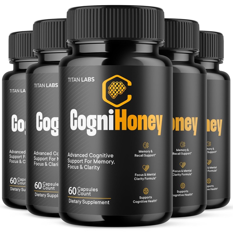 (5 Pack) CogniHoney Pills – Brain Health & Cognitive Support Supplement 300 Caps