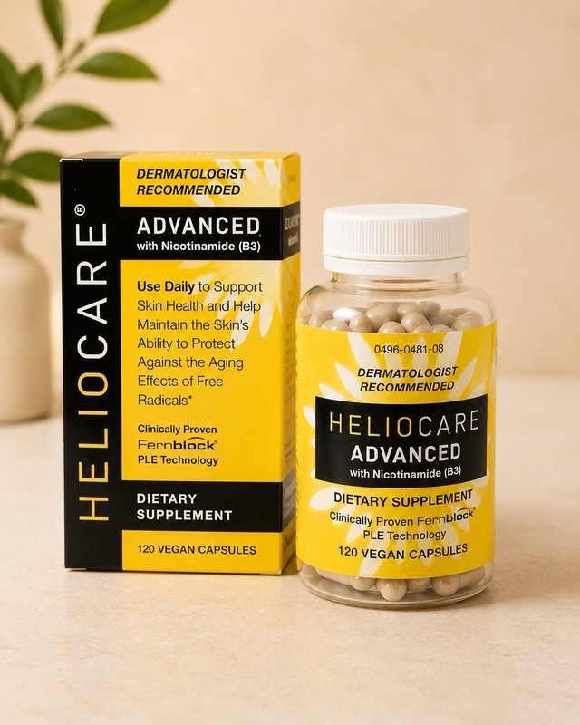 Heliocare Advanced with Niacin 500mg B3 + Fernblock – Skin Health 120 Capsules