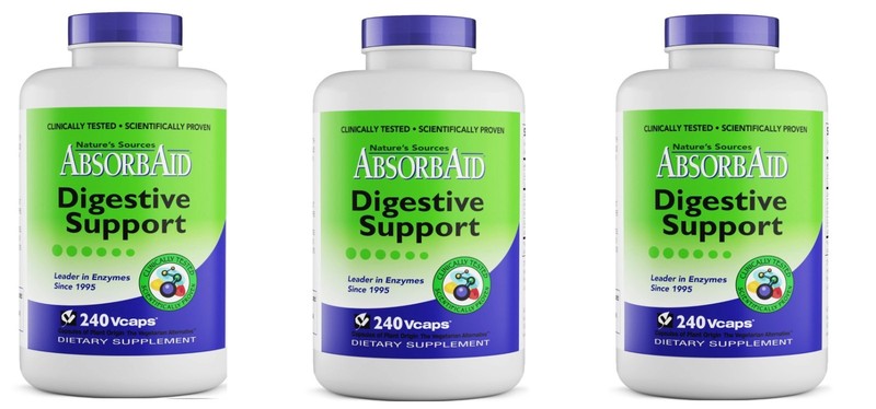 AbsorbAid Natural Digestive Enzyme -240 cap ****VALUE 3 PACK******
