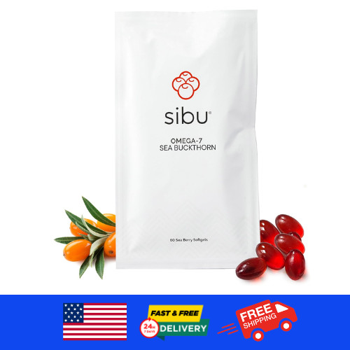 sibu Sea Buckthorn Omega-7 Softgels (30-Day Refill Sachet) – Supplement for H…