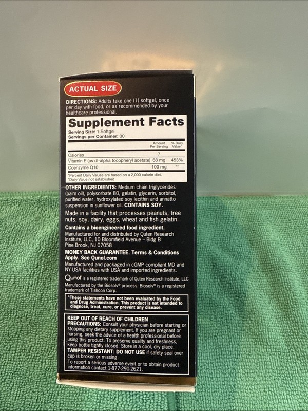 Qunol Ultra CoQ10 100mg Clinical Strength- 1 Month Supply- 30 Softgels 7/2027+ gallery
