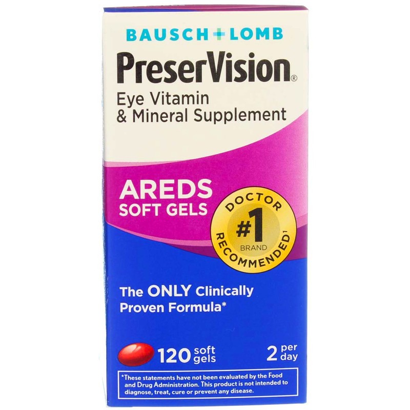 3 Pack Bausch & Lomb PreserVision AREDS Softgels, 120 Ct