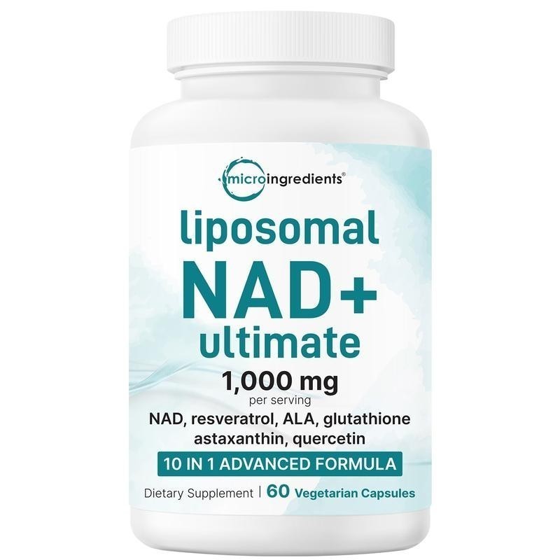 NAD+ Supplement with Glutathione, Resveratrol, Astaxanthin – 10-in-1 Formula- US