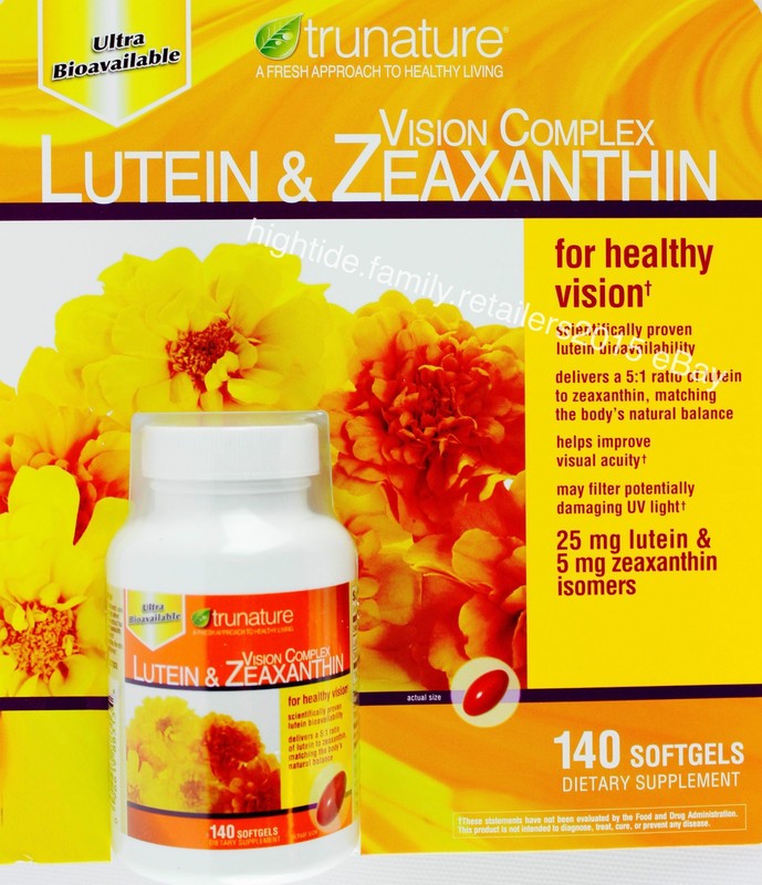 trunature Vision Complex Lutein 25mg & Zeaxanthin 5mg, 140, 280 or 420 Softgels