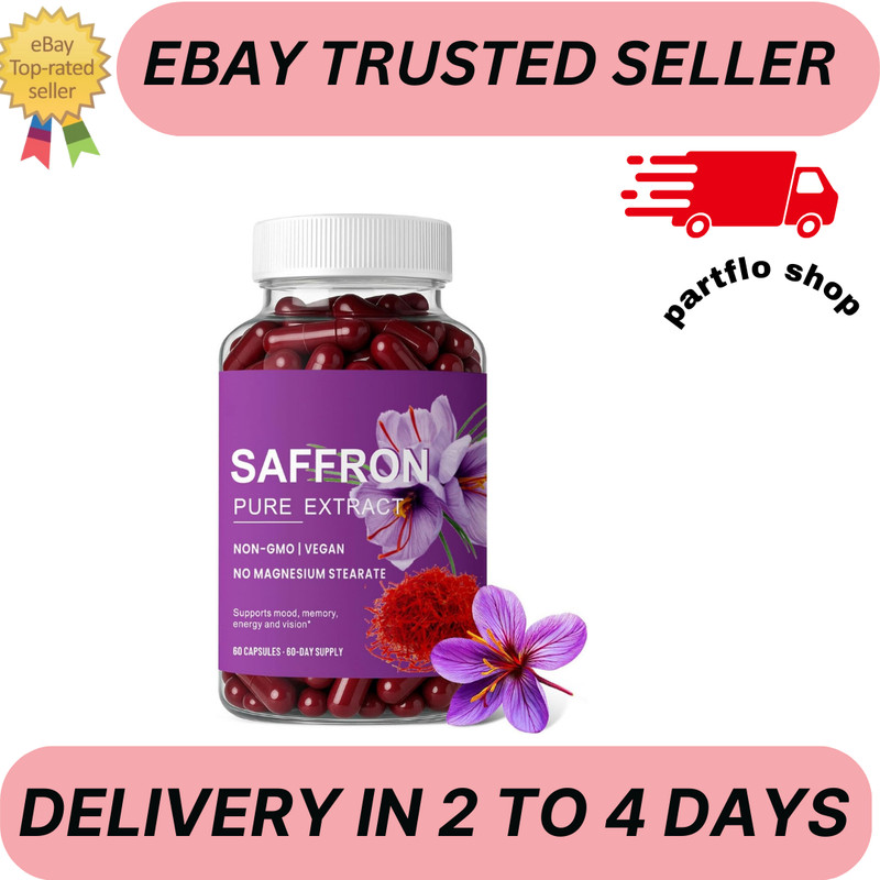 Saffron Supplement Capsules – 88.5mg Pure Saffron Extract for Mood Balance