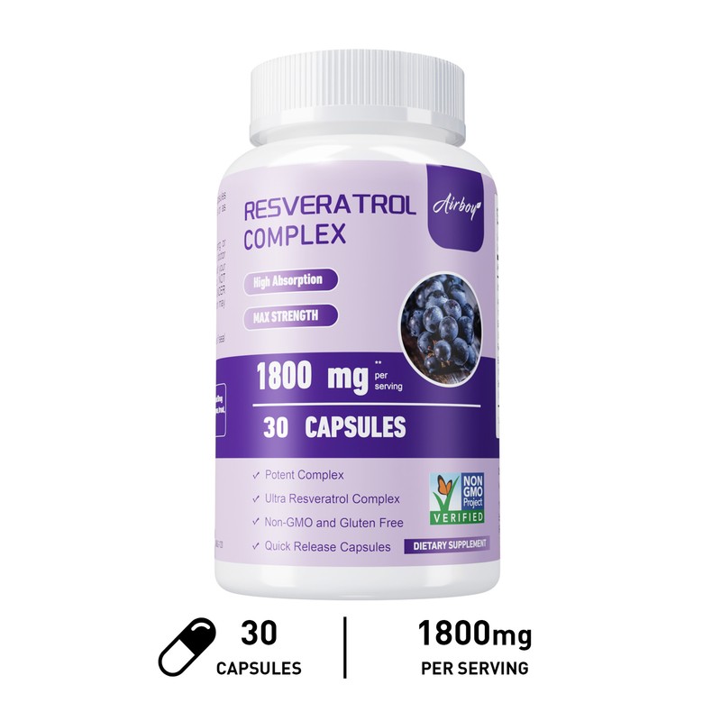 Resveratrol Complex – Antioxidant, Anti-Aging, Radiant Skin – for Breakouts