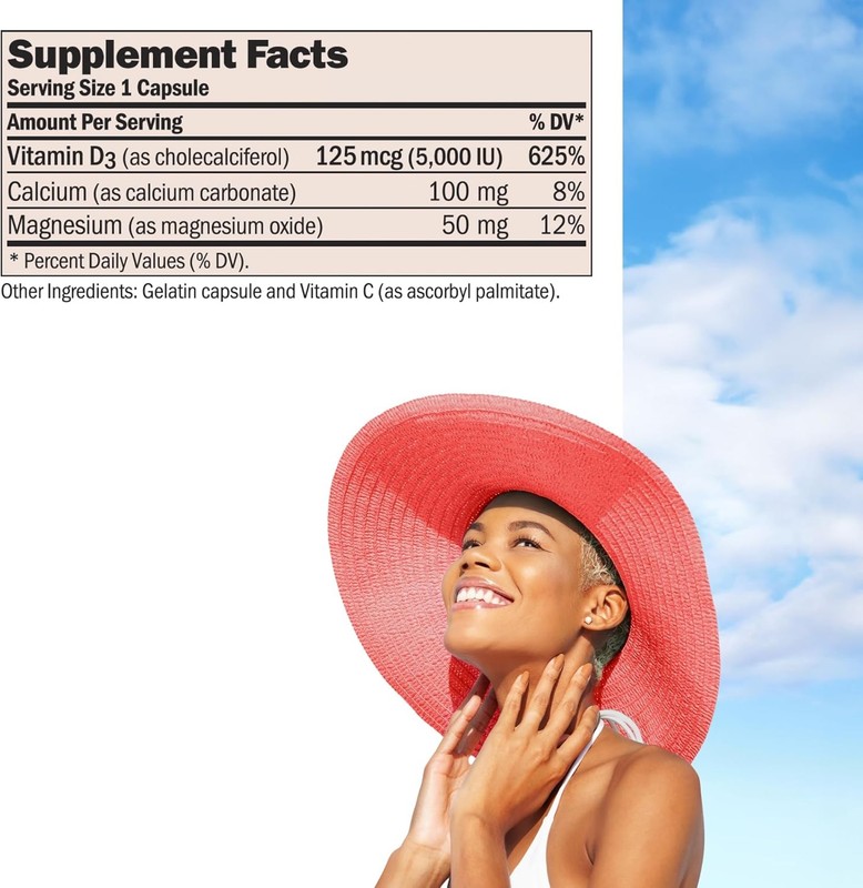 Andrew Lessman Vitamin D3 5000 IU 150 Capsules - High Potency, Essential for Cal gallery