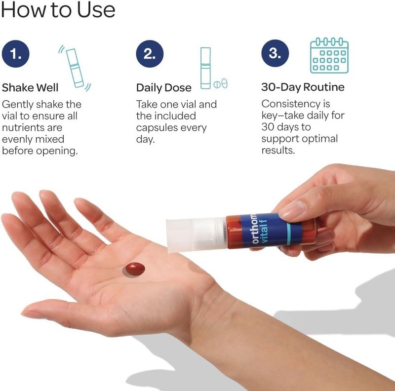 Orthomol Vital F Vial for Women, 30-Day Vitamin Supplement – Daily Energy, Fa... gallery