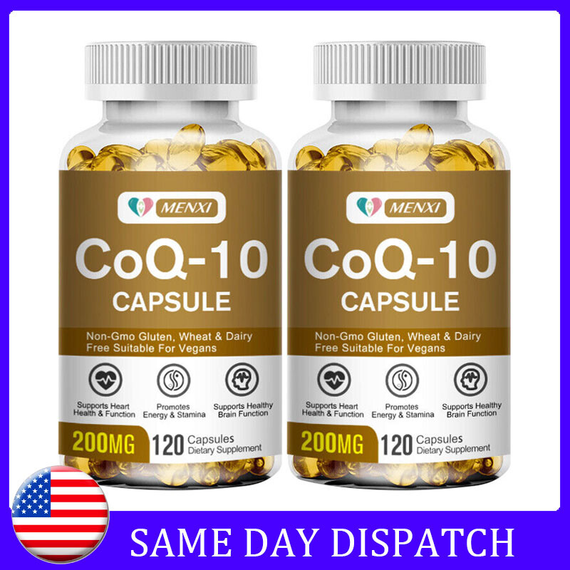 CoQ10 200mg, 240 Capsules, Vegetarian Capsules, Non-GMO (Coenzyme Q10 Ubiquinol)