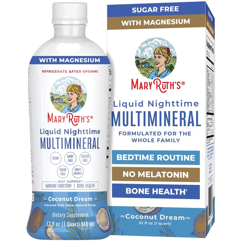 Liquid Nighttime Multimineral | No Melatonin | Bedtime Routine | Magnesium Ci…