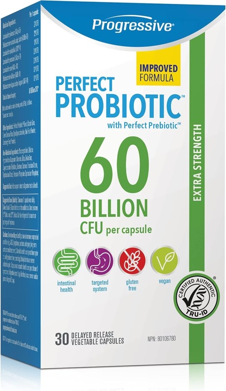 Progressive Perfect Probiotic 60 Billion CFU PEr Capsule – 30 Capsules