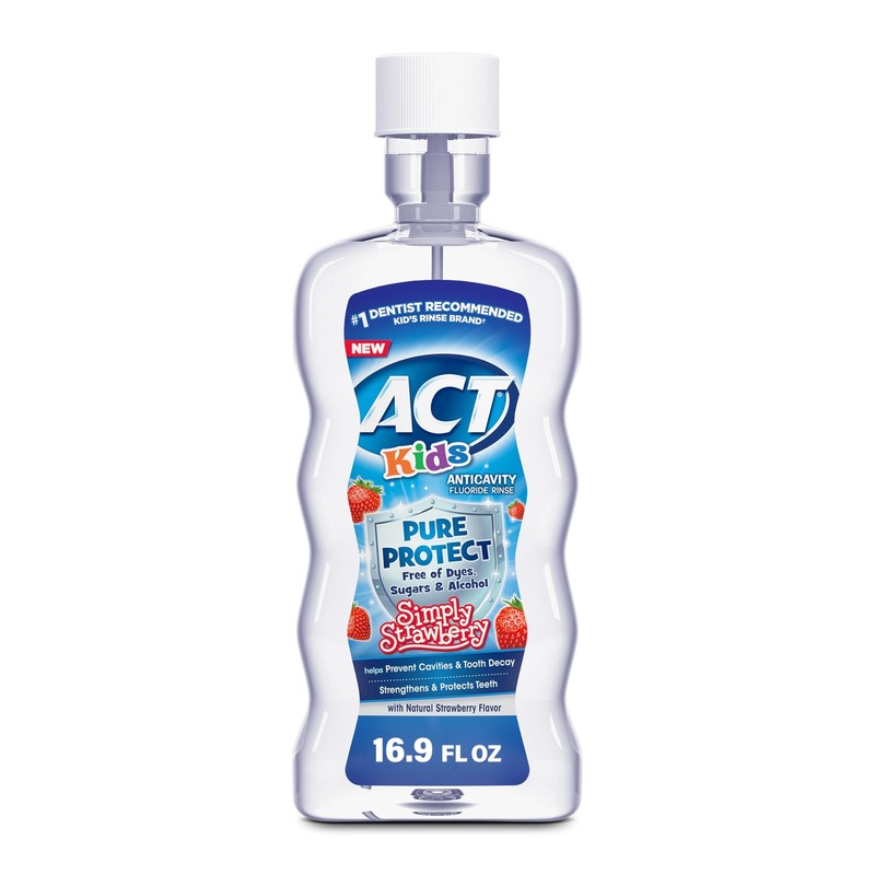 ACT Kids Pure Protect Anticavity Fluoride 16.9 Fl Oz (Pack of 1), Clear
