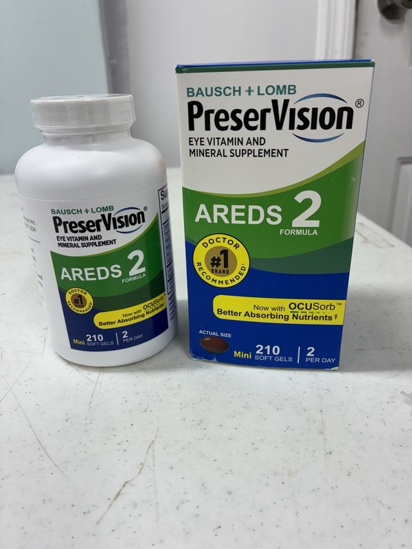 Pack of 2 | Preservision AREDS 2 210 Count Eye Vitamin Mini Soft gels EXP 04/28