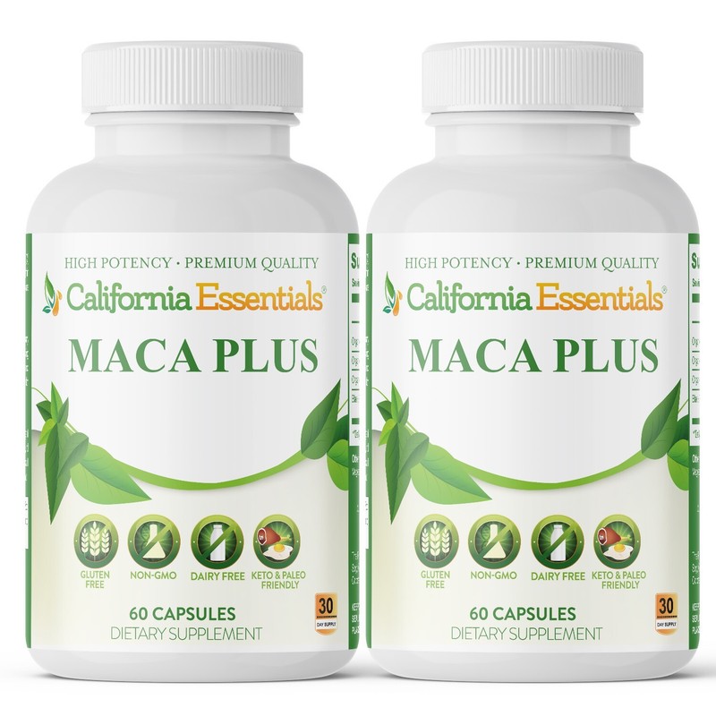Maca Plus Natural Energy Supplement, Herbal Supplement for Women and Men 120 Cap