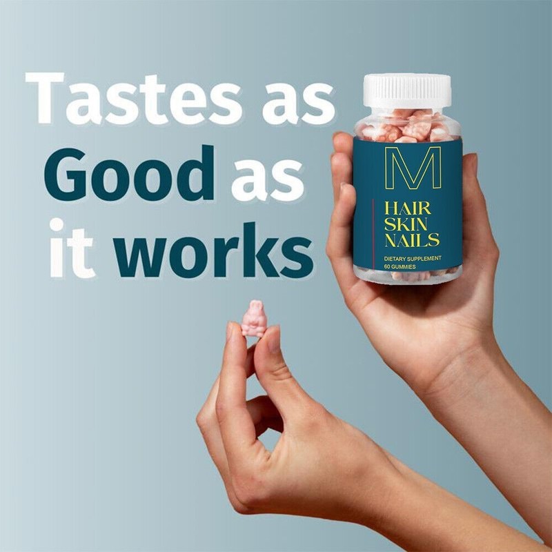New Hair Skin and Nails Gummies Supports Healthy Hair - Vegan Biotin Vitamins gallery