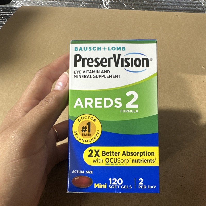 PreserVision Areds 2 Eye Vitamin & Mineral 120 Mini Softgels Bausch + Lomb 2027