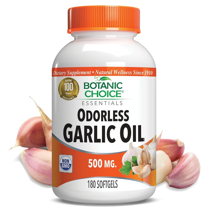 Odorless Garlic Oil Softgels – Antioxidant Cholesterol and Immune Support Supple