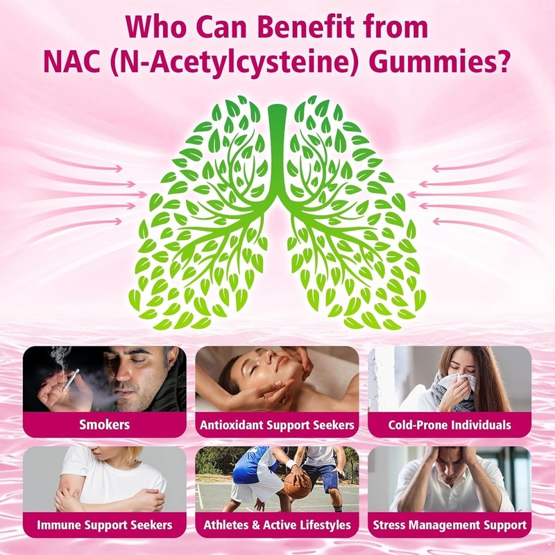 NAC Gummies 1000mg Sugar-Free N-Acetyl Cysteine Antioxidant Immune Support 60ct gallery