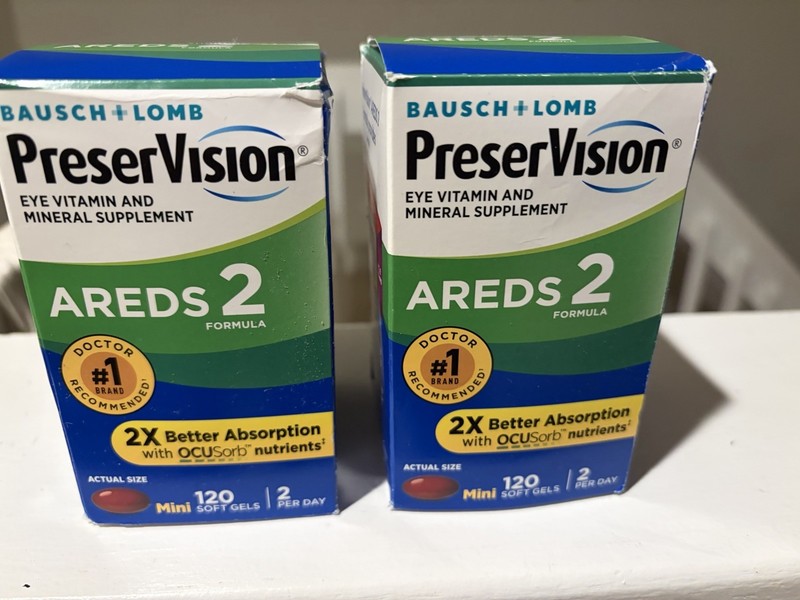 Bausch + Lomb PreserVision AREDS 2 Vitamin Softgel, 120 Count (2 Boxes)