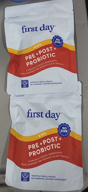 2 FIRST DAY- 3 in 1 Probiotics for Kids + Prebiotic & Postbiotic NEW/SEALED