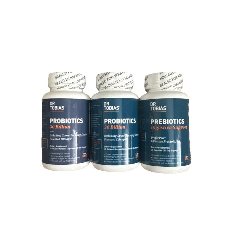 3 Pack Dr. Tobias Digestive Support Probiotics 90 Capsule Each Lot Diet EXP 2025