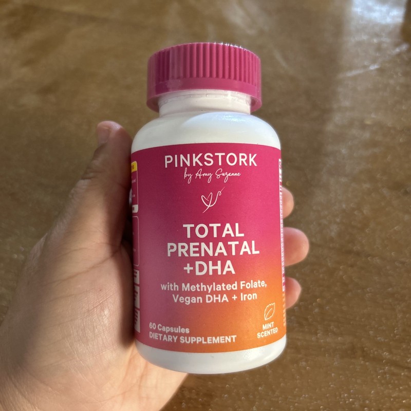 Pink Stork Total Prenatal Vitamins with DHA, Iron & Folate – 60