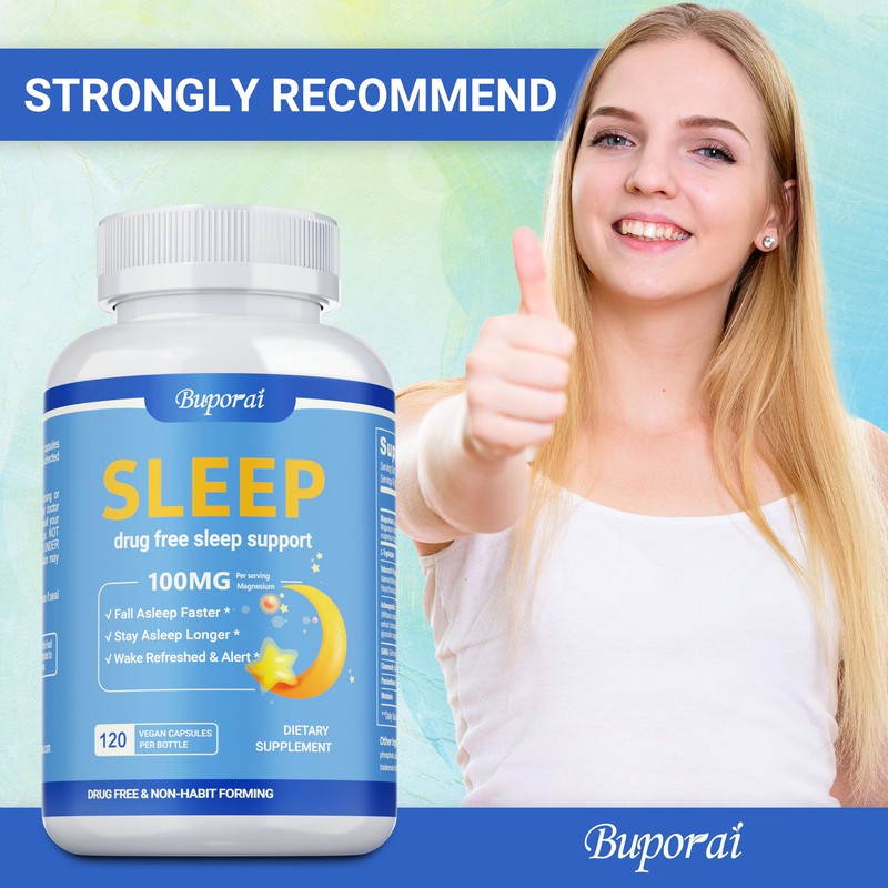 Sleep Capsules - Melatonin, Promotes Sleep and Relieves Anxiety and Stress gallery
