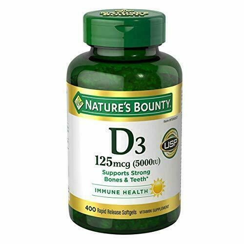 Nature’s Bounty 67959 Vitamin D3 Suppliments – 400 Softgels