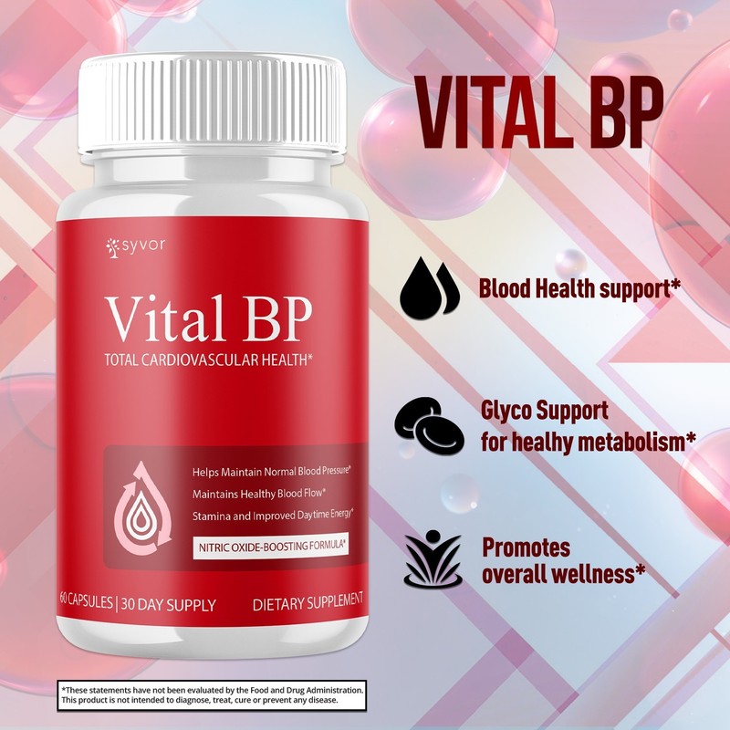 (1-5 Pack)Vital BP Advanced Blood Support Vitamin Formula VitalBP 60 Capsules.US gallery
