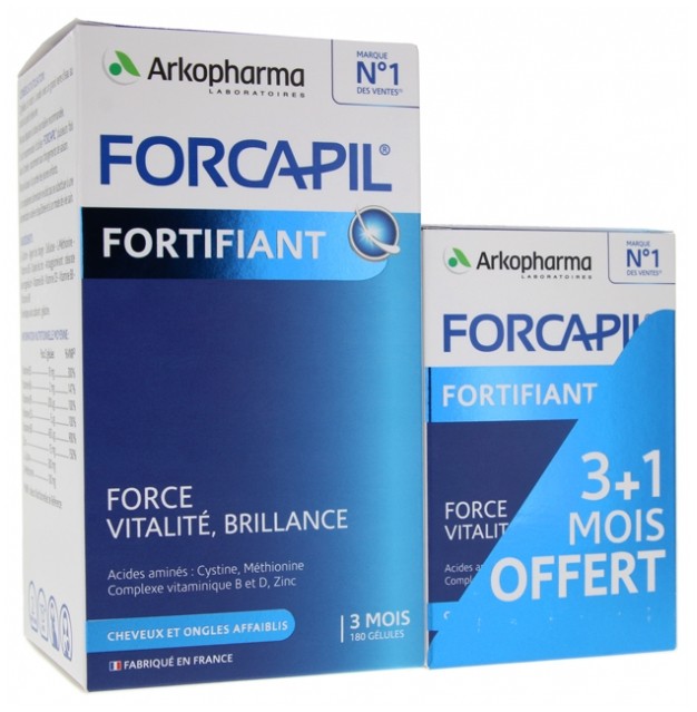 Arkopharma Forcapil Hair And Nails Stimulating Vitamin Complex 180 + 60 Capsules