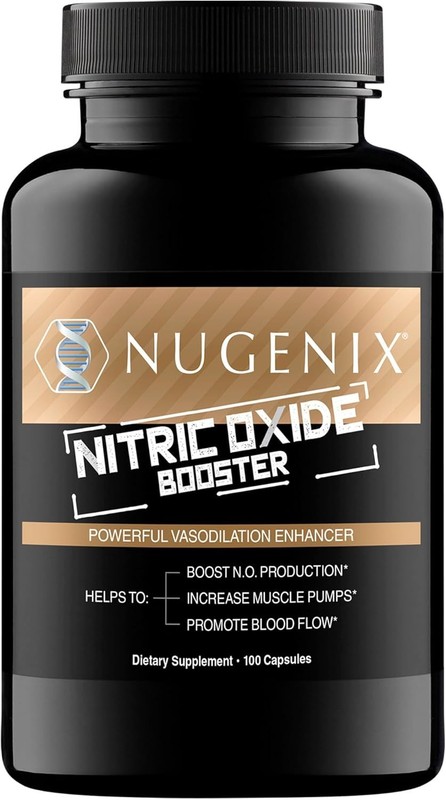 Nugenix Nitric Oxide Booster Supplement 100 Capsules L-Arginine L-Citrulline