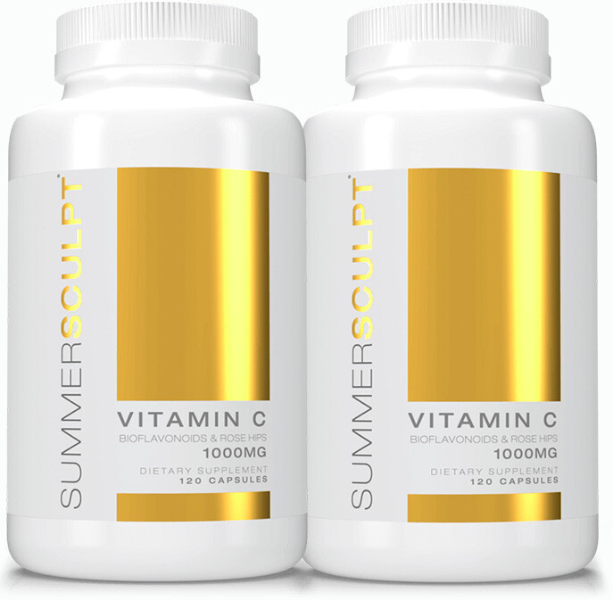 VITAMIN C 1000MG ROSE HIPS CITRUS BIOFLAVONOIDS IMMUNE SUPPORT 2 BOTTLES