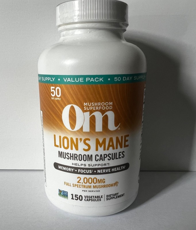 OM Mushroom Superfood Lion’s Mane Supplement 150 Capsules 2000mg EXP 09/26