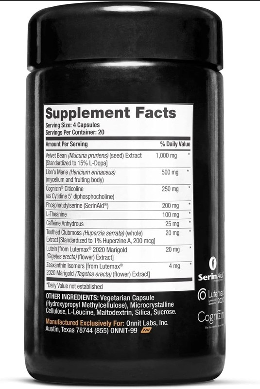 Alpha Brain Black Label Capsule (80Ct) Premium Citicoline Brain Supplement - Foc gallery