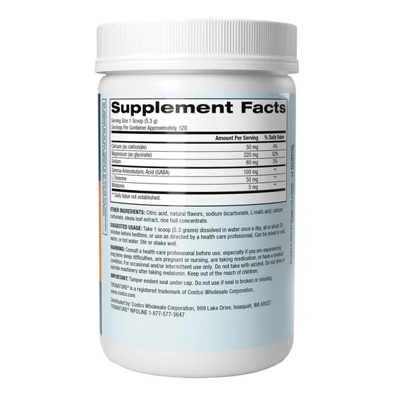 trunature Magnesium Nighttime Powder 120 Servings Glycinate Melatonin GABA gallery