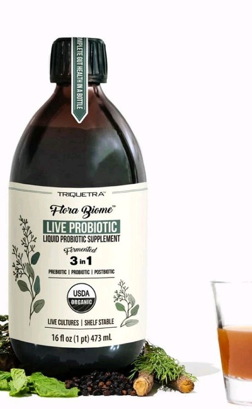 Flora Biome Probiotic, Prebiotic, & Postbiotic Organic Live Cultures Fermented