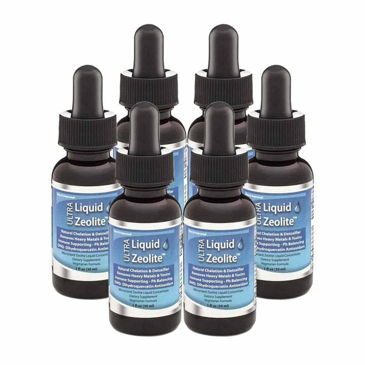 Ultra Liquid Zeolite Enhanced DHQ 6 – 1 oz Bottles safety-sealed Liquified Detox