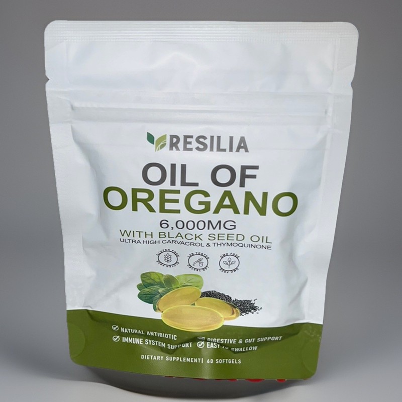 Resilia Oil of Oregano 6000MG w/Black Seed Oil 60 Softgels EXP 03/12/2028