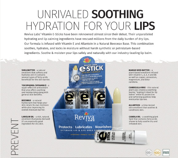 Reviva Labs Vitamin E Stick All Skin Types E Oil Lip Balm 1/7oz - Made in USA! gallery