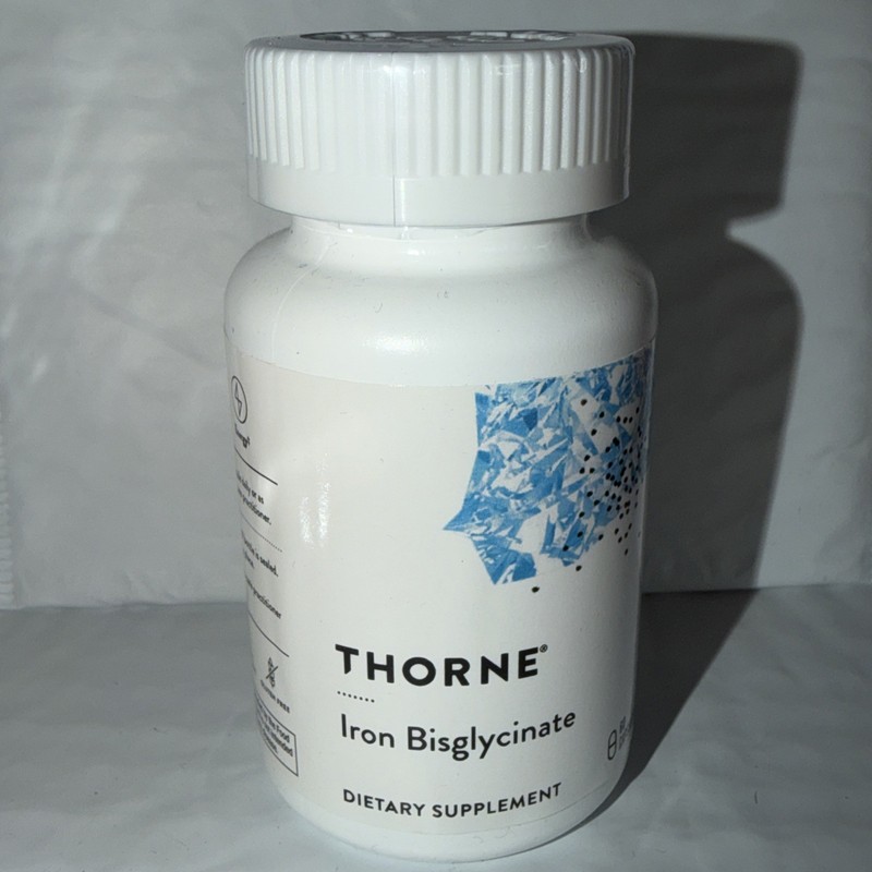 Thorne Iron Bisglycinate – 60 Capsules Sealed EXP 09/28