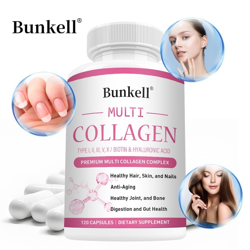 Collagen Biotin 120 Capsules Anti-Aging Improve Skin Nails Joint Bone Gut Health