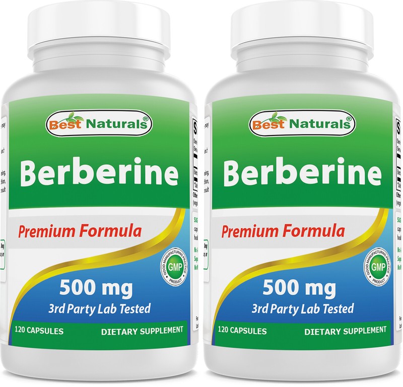 2 Pack Best Naturals Berberine 500 mg 120 Capsules
