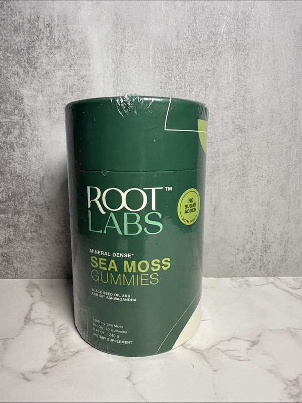 Root Labs Sea Moss Gummies Black Seed Oil I KSM 66 Ashwagandha Root Labs 60 CT