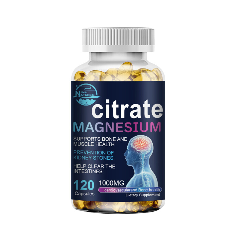 Magnesium Citrate 1000mg, 120/240/480Capsules -Vegetarian, Gluten Free,Non-GMO