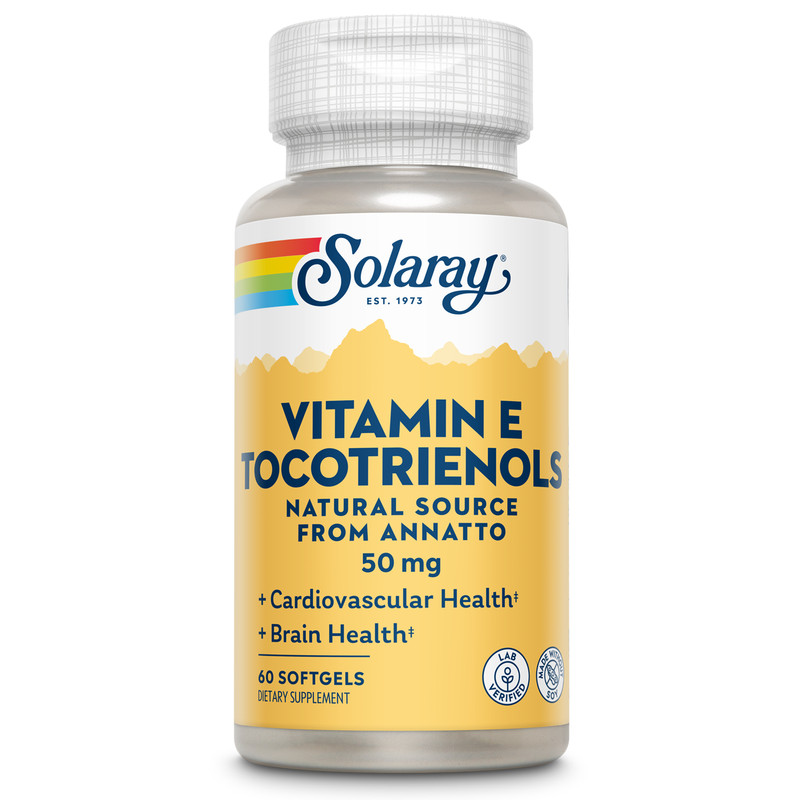 Solaray Vitamin E Tocotrienols 50mg | Healthy Cardiovascular & Brain | 50ct