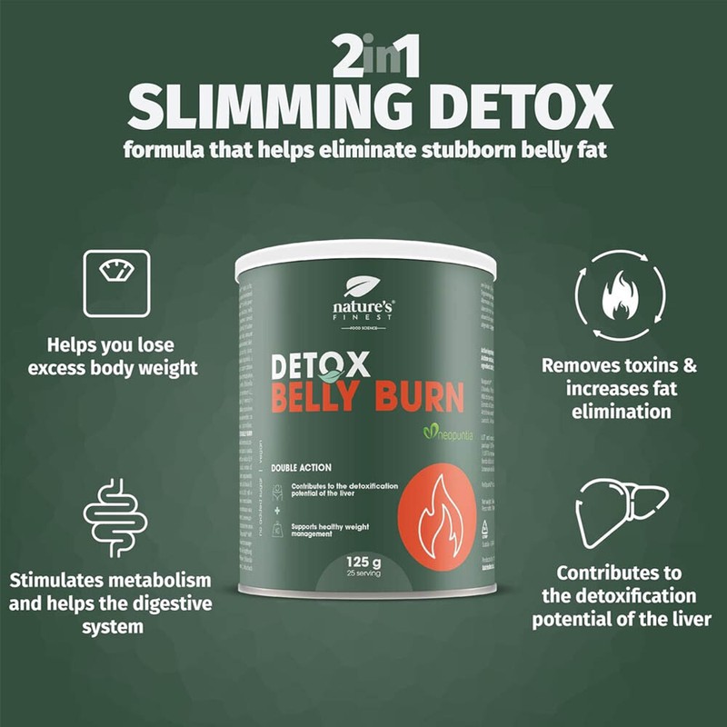 Nature's Finest Detox Belly Burn Fat Burning & Liver Detox Powder 4x125g gallery
